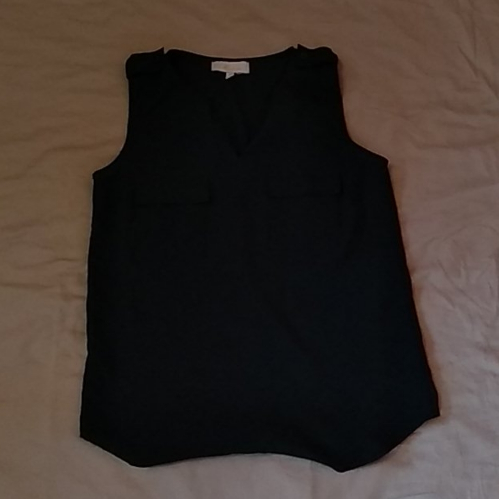 Black Blouse with 2 Front Pockets